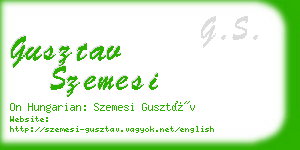 gusztav szemesi business card